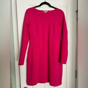 Boden Vibrant Pink Long Sleeve Dress